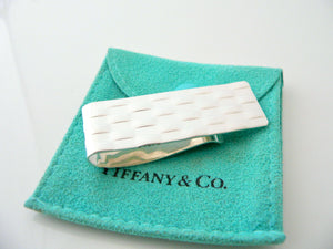 Tiffany & Co Weave Money Clip Holder Silver Man Gift Pouch Love Cool Classic Art