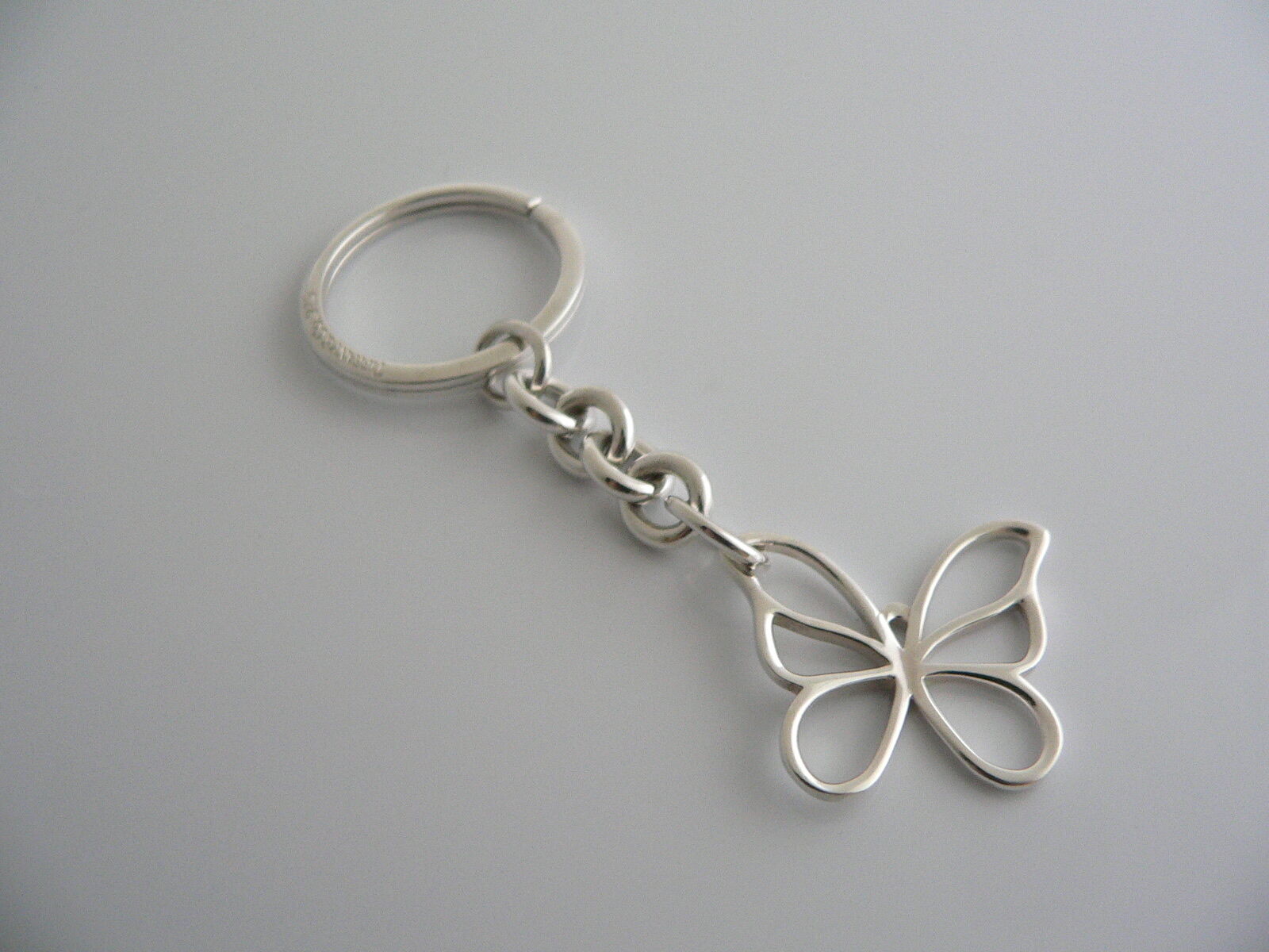 Olive leaf Wreath key ring in Sterling Silver, silver keychain, men's gift,  handmade keychain