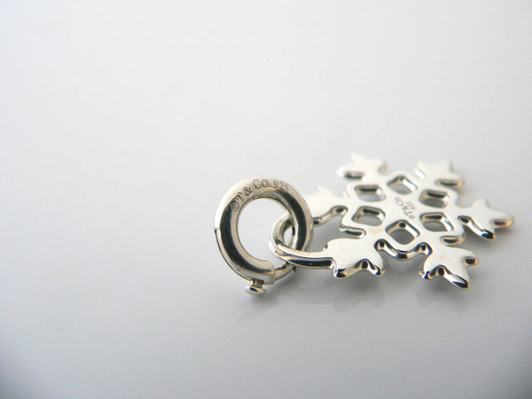 Tiffany & Co Silver Snowflake Charm Circle Clasp 4 Necklace Bracelet Jewelry 925