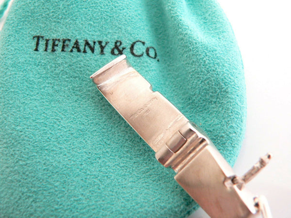 Tiffany & Co Silver Gehry Torque Link Bracelet Bangle 8.5 Inch Chain Gift Pouch