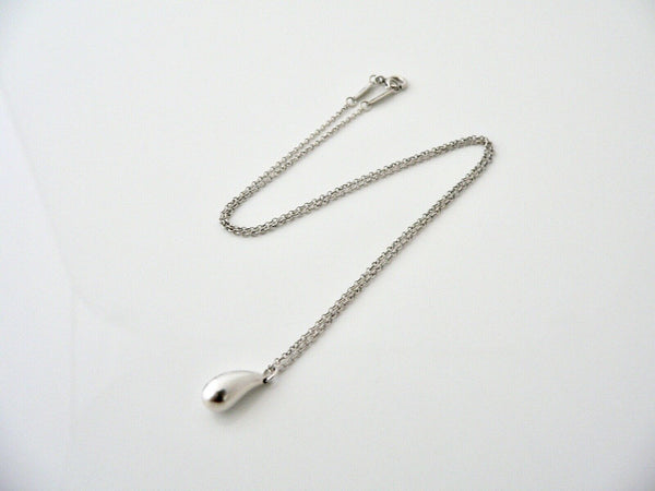 Tiffany & Co Teardrop Tear Necklace Pendant Charm Chain Gift Rare Peretti Silver