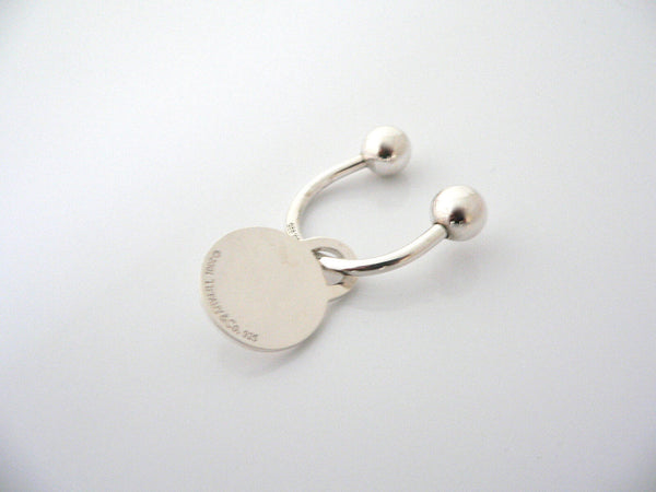 Tiffany & Co Key Ring Silver Circle Round  Keychain Key Chain Housewarming Gift