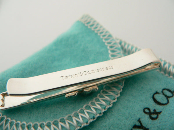 Tiffany & Co Silver Signature Tie Money Clip Gift Pouch Man