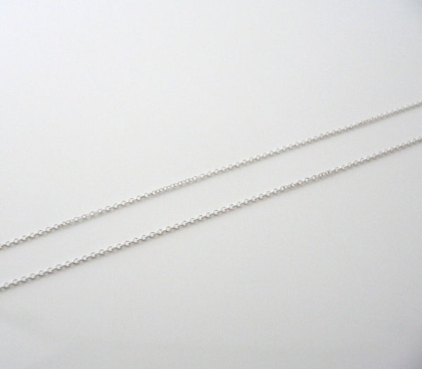 Tiffany & Co Diamond Cross Necklace Silver Peretti Pendant Gift Pouch 16.7 inch