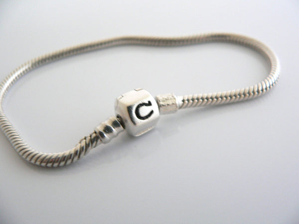 Chamilia Sterling Silver Charm Bracelet Bangle 7.75 Inch Chain Gift Love