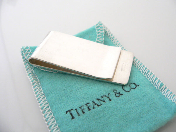 Tiffany & Co Silver Flag Money Clip Red White Blue Enamel Holder Gift Love USA