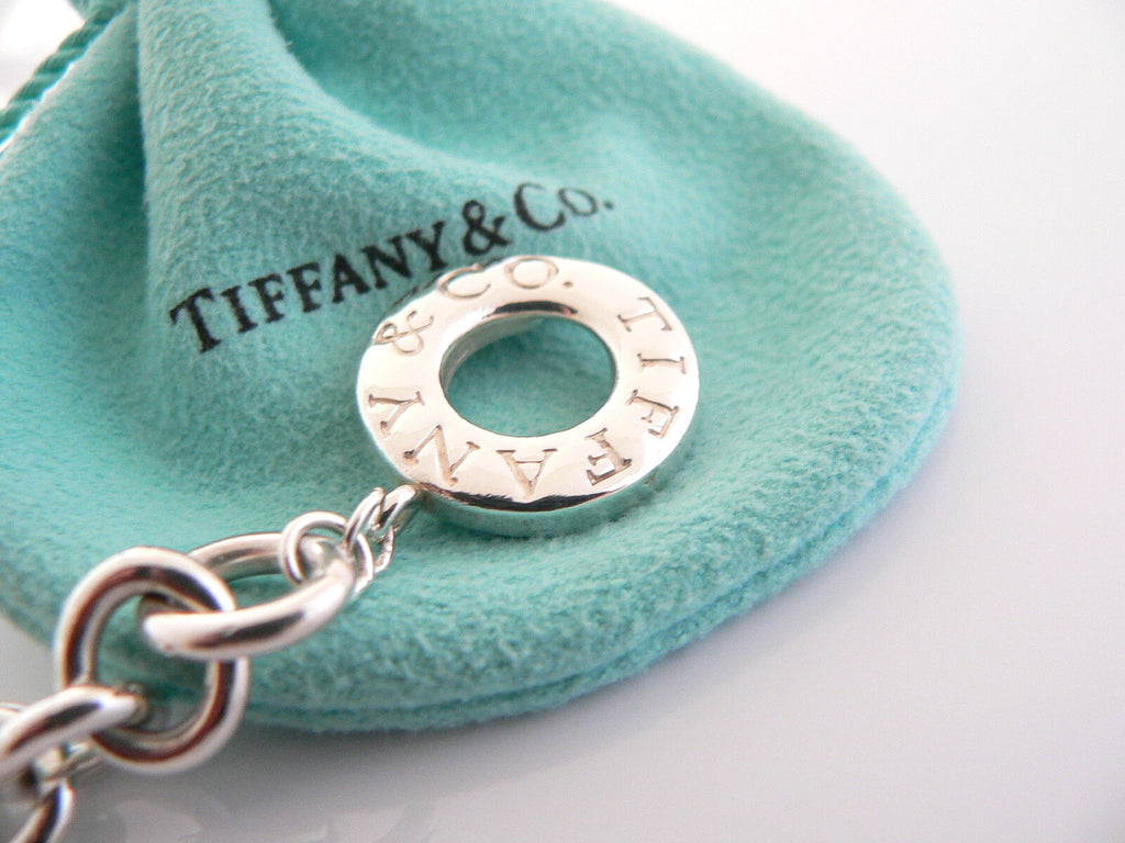 Tiffany and Co Silver 1837 Round Circle Padlock Pendant Charm 