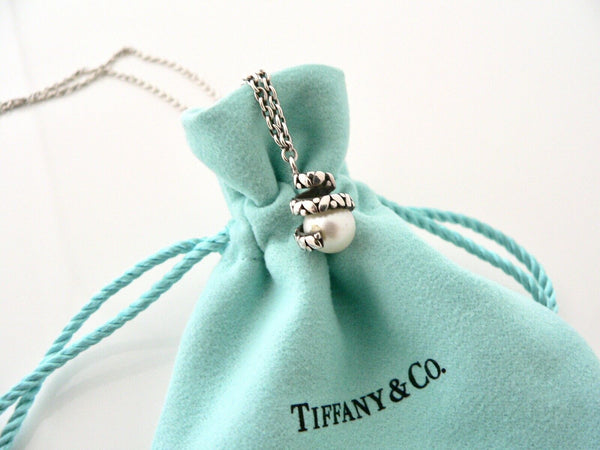 Tiffany & Co Iridesse Pearl Necklace Pendant Chain Gift Pouch Love Pouch Classic