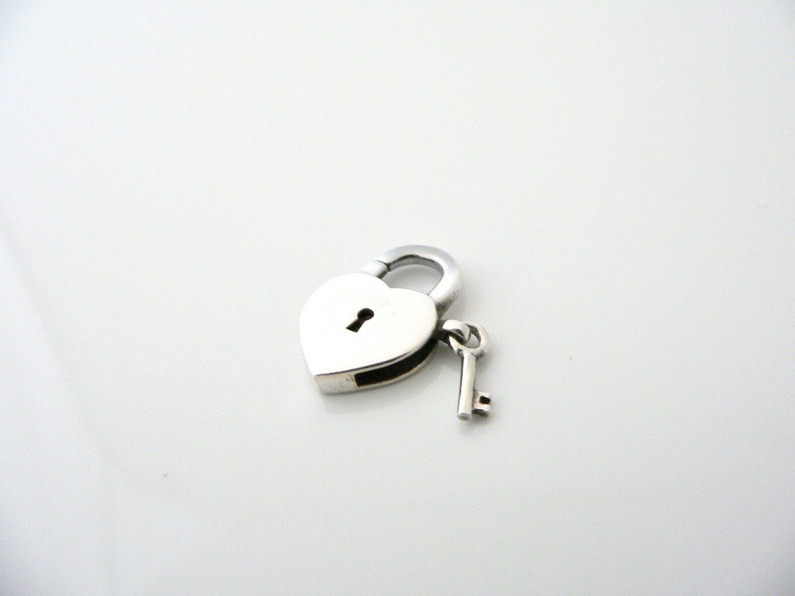 Tiffany & Co Silver Heart Key Hole Padlock Pendant 4 Necklace Bracelet Love Gift