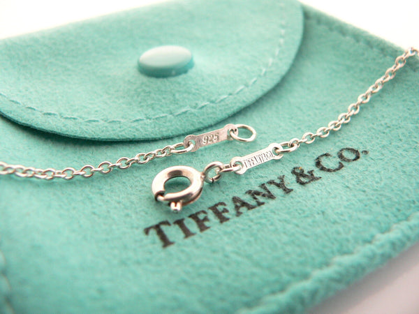 Tiffany & Co Silver Cross Crucifix Necklace Pendant 18 inch Chain Gift Pouch