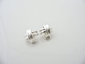 Tiffany & Co Signature X Clip On Earrings Studs Rare Silver Gift Love Cool