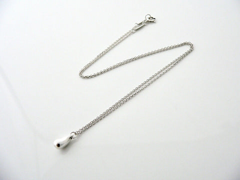 Tiffany & Co Peretti Mini Teardrop Necklace Pendant Charm Gift Love Silver