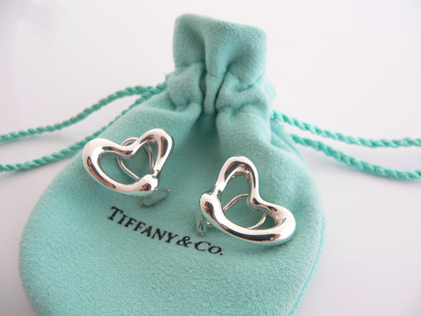Tiffany & Co Heart Clip On Earrings Silver Clip On Love Gift Pouch Classic Cool