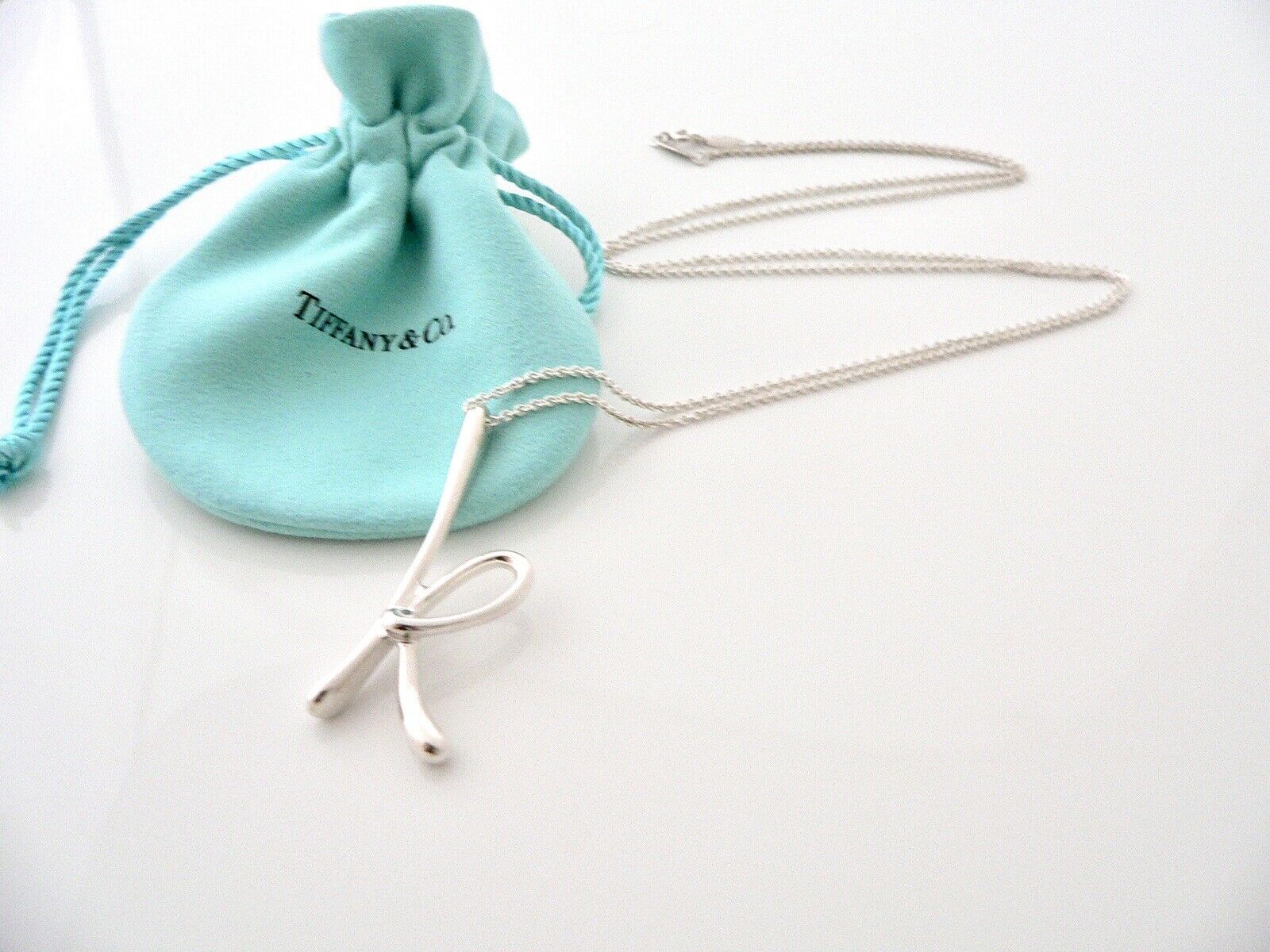 Tiffany & Co. Heart Tag Charm Necklace with B Engraved | eBay