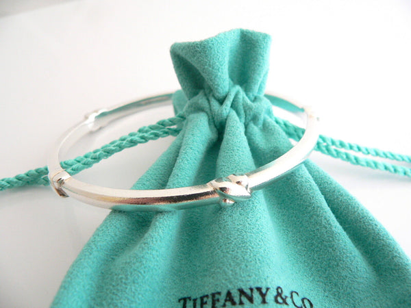 Tiffany & Co Silver Signature Bangle Bracelet Gift Pouch Love Statement