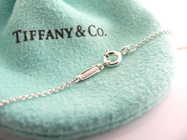 Tiffany & Co Silver Blue Chalcedony Fascination Bead Necklace Pendant Gift Pouch