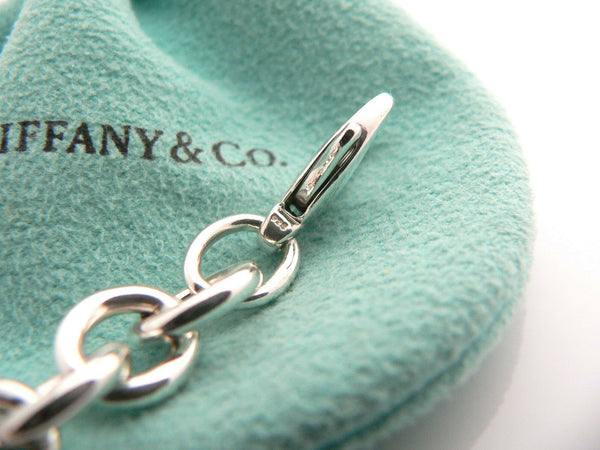 Tiffany & Co Silver 1837 Cube Box Charm Pendant Bracelet Bangle Gift Pouch