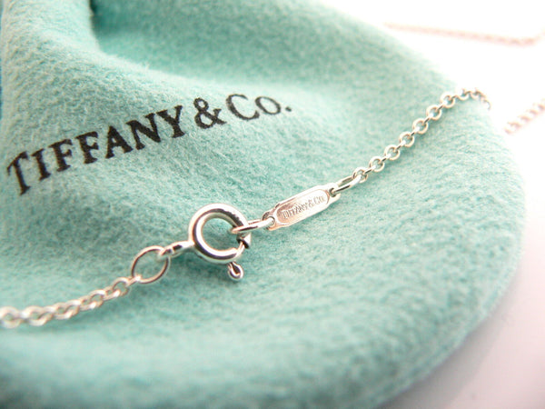 Tiffany & Co Silver 18K Gold Heart Rope Necklace Pendant Solitaire Charm Gift