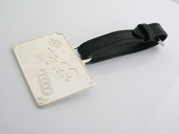 Tiffany & Co Silver Luggage Tag Traveler Bag 1837 Tag Gift Engravable Personal