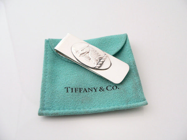 Tiffany & Co Eagle Arrow Money Clip Nature Bird Holder Man Office Gift Pouch USA