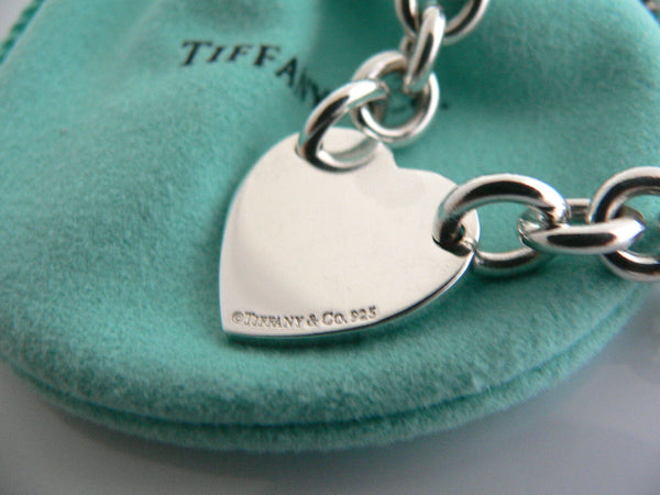 Tiffany & Co Silver Return to Tiffany & Co Heart Tag Bracelet Bangle Pouch Love Gift