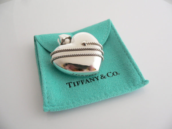 Tiffany & Co Silver Heart Arrow Perfume Bottle Container Case Rare Gift Pouch
