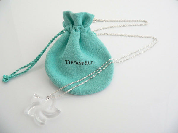 Tiffany & Co Peretti Silver Large Rock Crystal Star Necklace Pendant Charm Gift