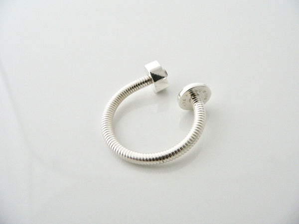 Tiffany & Co Nut & Bolt Key Ring Screw Key Chain Keychain Silver Love Gift Pouch