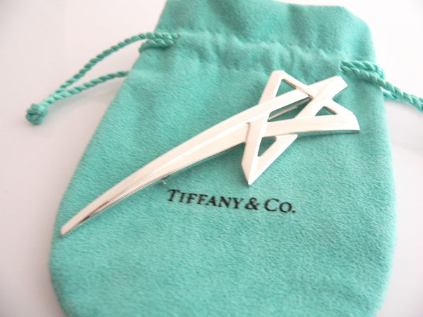 Tiffany & Co Silver Picasso Shooting Star Brooch Pin Rare Gift Pouch
