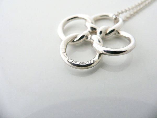 Tiffany & Co Peretti Quadrifoglio Clover Necklace Pendant Charm Love Gift Large