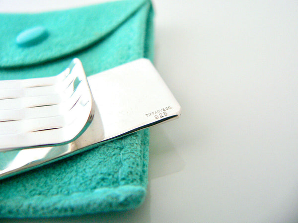 Tiffany & Co Weave Money Clip Holder Silver Man Gift Pouch Love Cool Classic Art