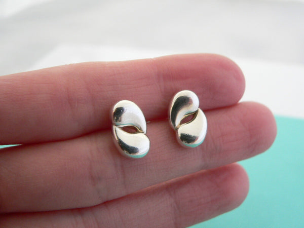 Tiffany & Co Silver Peretti Silver Double Tear Teardrop Earrings Jewelry Gift