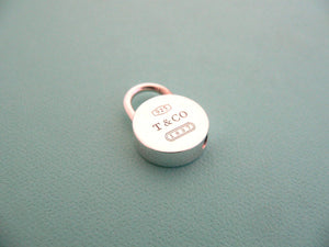 Tiffany & Co Silver 1837 Round Circle Padlock Pendant Charm 4 Necklace Bracelet