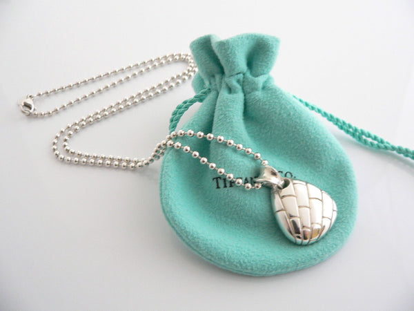 Tiffany & Co Crocodile Necklace 21 Inch Chain Pendant Charm Gift Silver Pouch