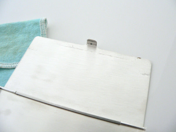 Tiffany & Co Engine Turned Stripe Business Card Case Holder Office Gift Pouch