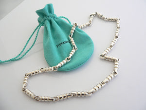 Tiffany & Co Silver Picasso Groove Link Necklace 20 inch Chain Gift Pouch Love