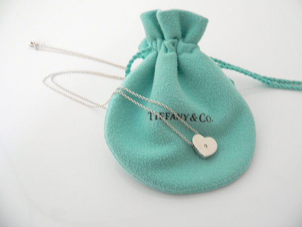 Tiffany & Co Diamond Heart Necklace 19 Inch Longer Chain Gift Love Pouch Picasso
