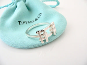 Tiffany & Co Axis Ring Band Sz 11 Pouch Gift Art Frank Gehry Silver Love Classic