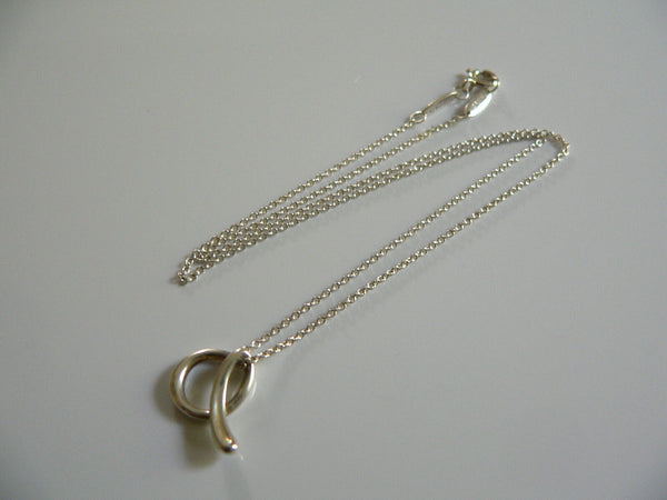 Tiffany & Co Silver Peretti Alphabet A Necklace Pendant Charm Personalized Gift