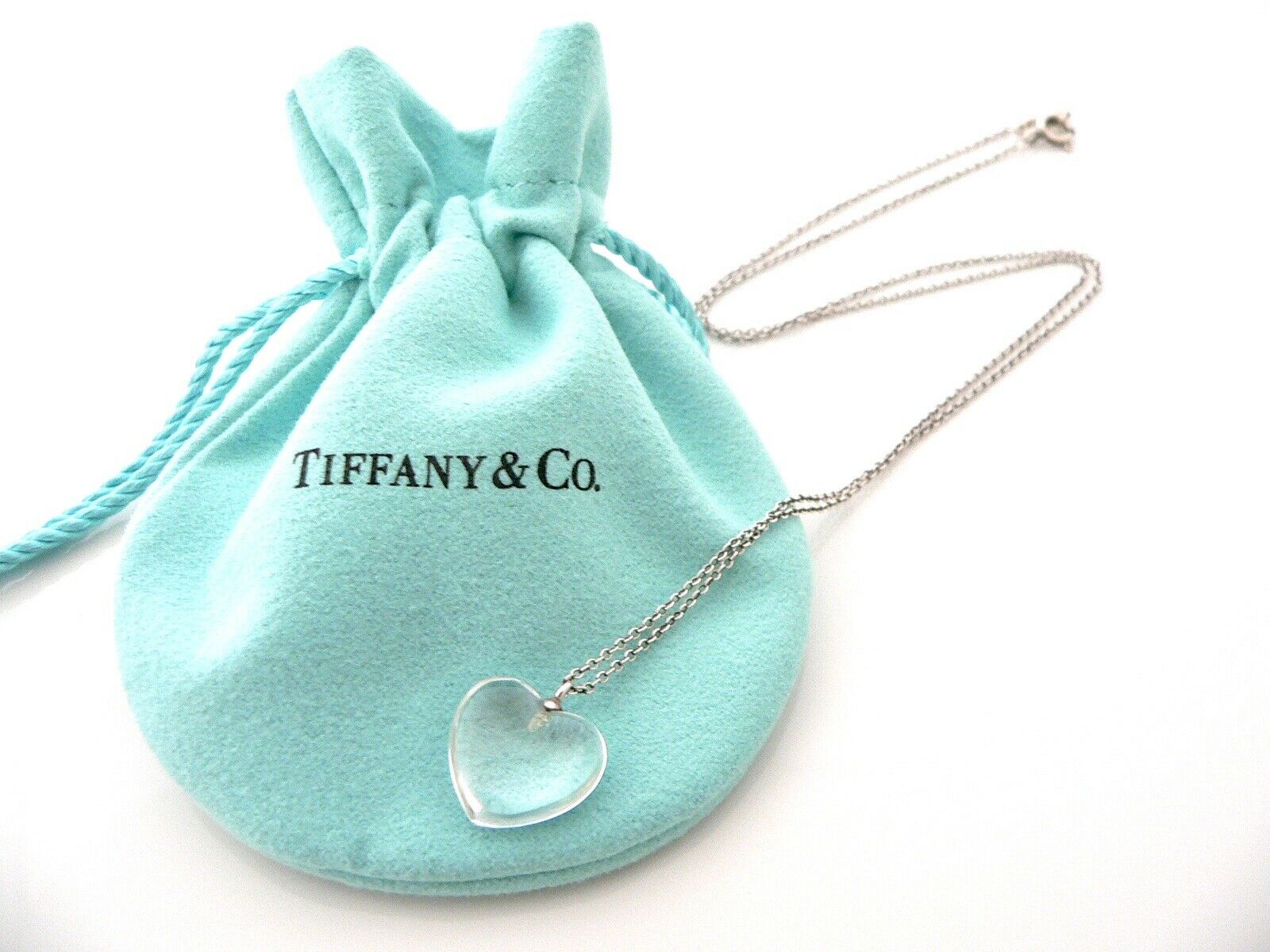 Tiffany & Co Silver Shopping Bag Charm Necklace Pendant Charm Chain Gift Love