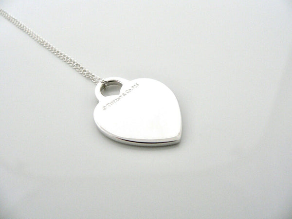 Tiffany & Co Heart Tag Necklace Pendant Charm Chain Silver Gift Love T and Co