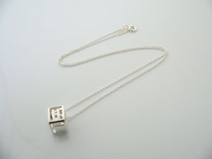 Tiffany & Co Silver LOVE Cube Necklace Pendant Charm ERA Gift