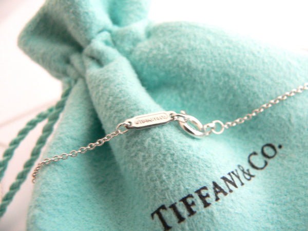 Tiffany Co Silver Trefoil Key Necklace Pendant 19 inch Chain Gift Love Pouch