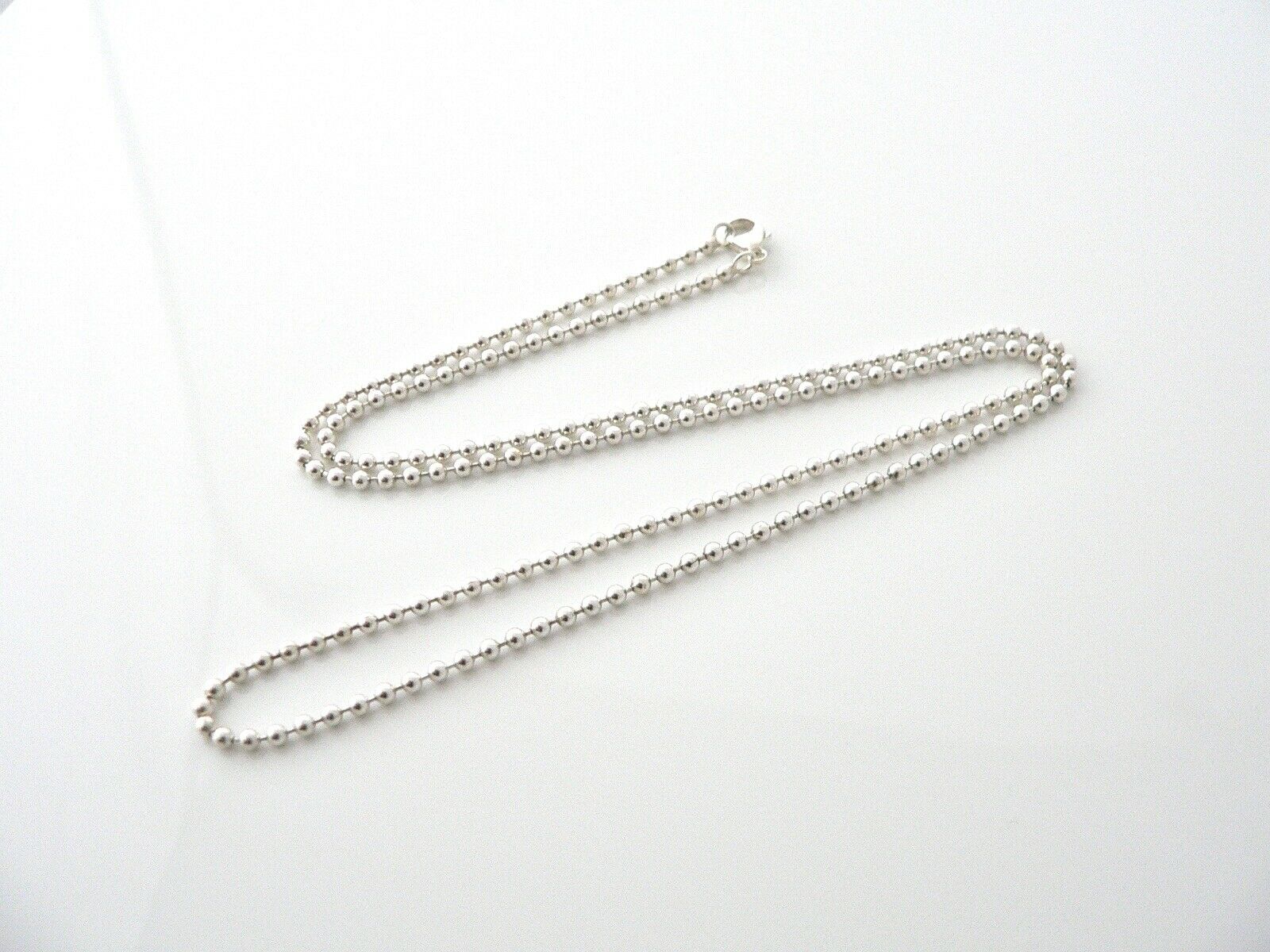 Tiffany & Co Silver Oval Link Necklace Chain 4 Pendant Charm Layering Gift Love
