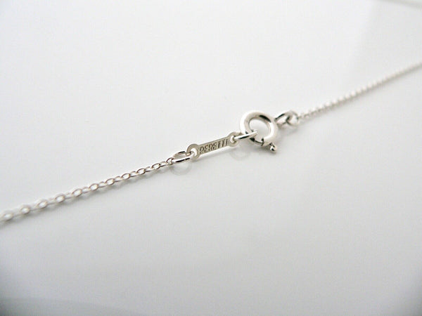 Tiffany & Co Silver Necklace Peretti Interlocking Ovals Love Pendant 17.5 Inch