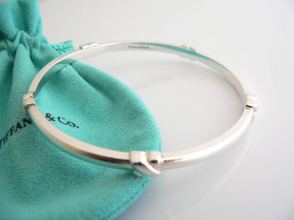 Tiffany & Co Silver Signature Bangle Bracelet Gift Pouch Love Statement