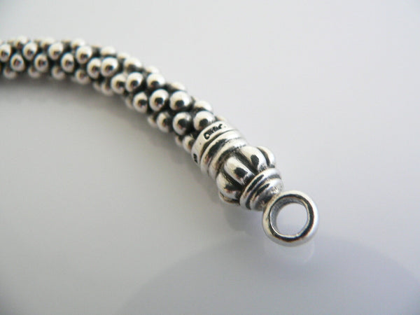 Lagos Caviar Silver Multi Bead Link Necklace Pendant Hook Chain Heavy Gift Love