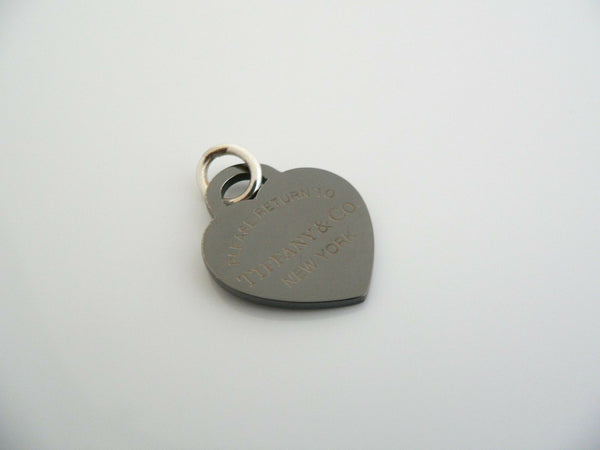 Tiffany & Co Return to Silver Titanium Heart Charm Pendant 4 Necklace Bracelet