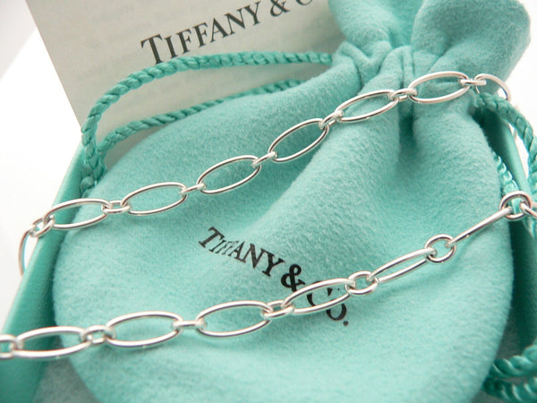 Tiffany & Co Pearl Necklace Tassel Oval Link Wrap Chain Charm Love Gift Pouch