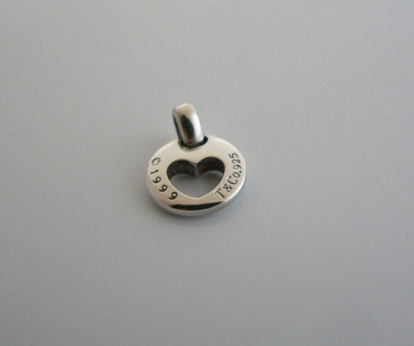 Tiffany & Co Heart Charm Silver Stencil Cut Out Love Pendant Love Gift Birthday